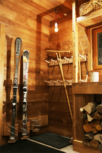 Ski room pour se préparer au ski