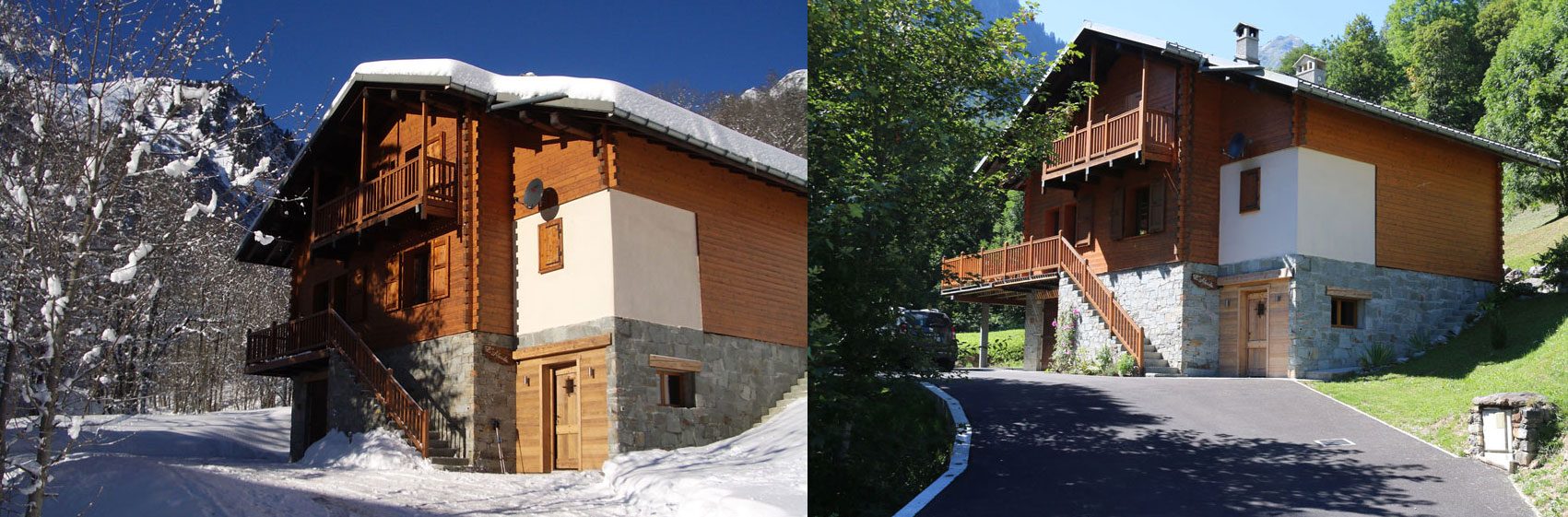 Chalet en Savoie Mont-Blanc coté hiver - été